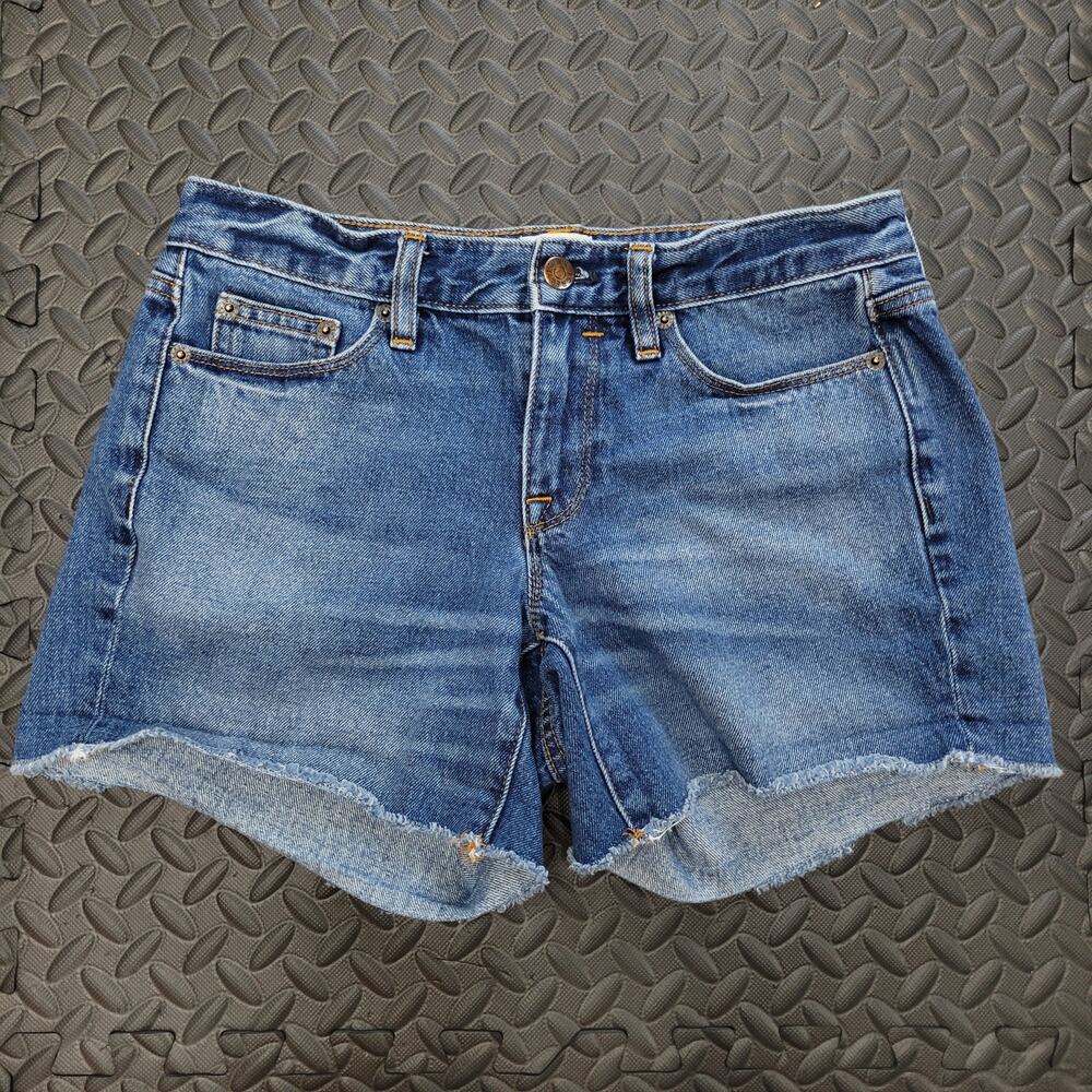 J.Crew Denim Jean Shorts Women's Size 25  Mid Rise Cutoff Casual Vacation